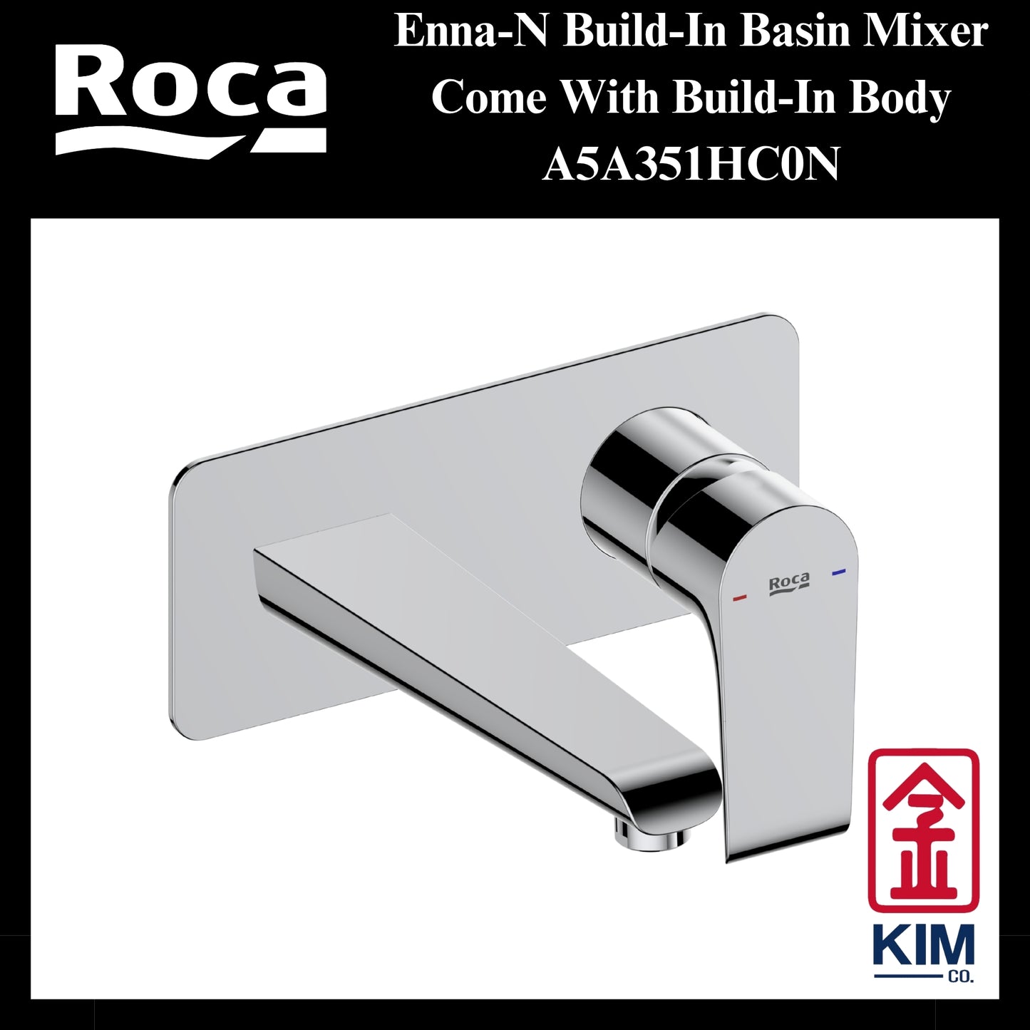 Roca Enna-N Build-In Basin Mixer (A5A351HC0N)
