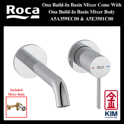 Roca Ona Build-In Basin Mixer (A5A359EC00 & A5E3501C00)