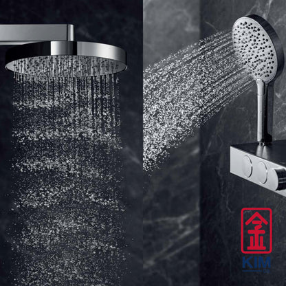 Roca Flow-T Thermostatic 3 Way Exposed Shower Column With Shelf (A5A9A10CON)