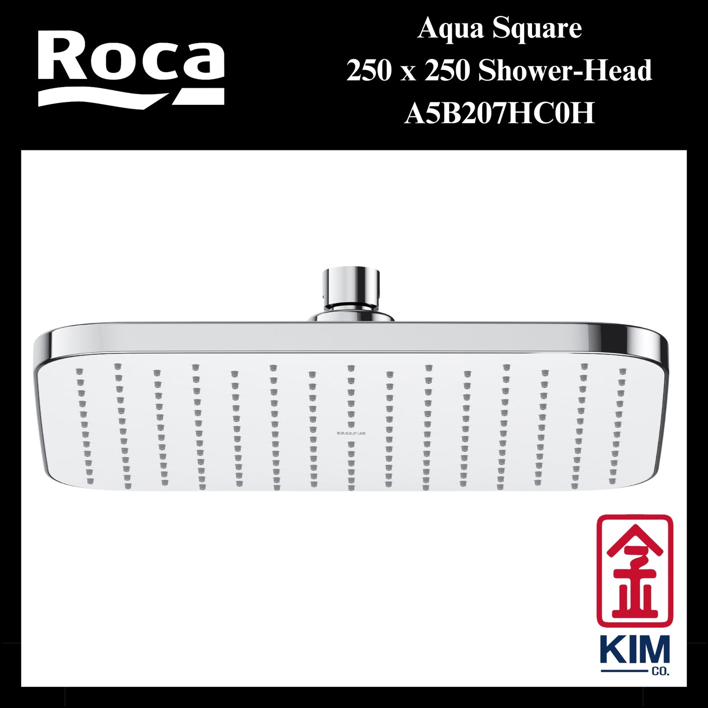 Roca Aqua Square 250mm x 250mm Shower Head (A5B207HC0H)