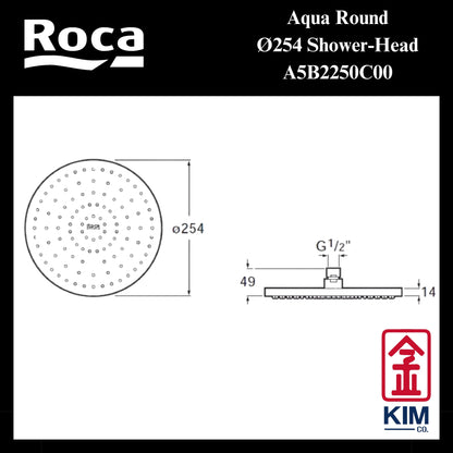 Roca Rainsense Round Ø250mm Shower Head (A5B2250C00)