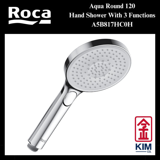 Roca Aqua Round Ø120mm Hand Shower (A5B817HC0H) (3 Functions)