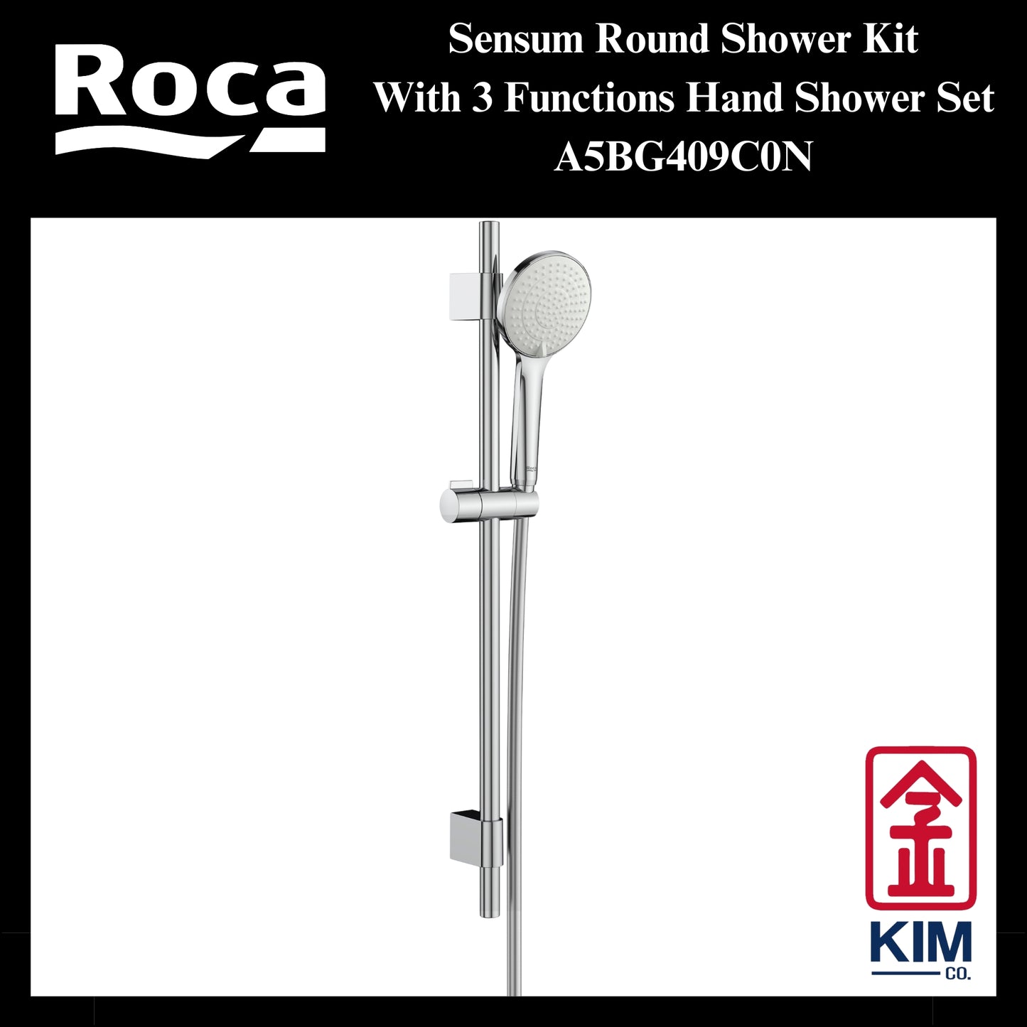 Roca Sensum Round Bering Shower Kit Set (A5BG409C0N)