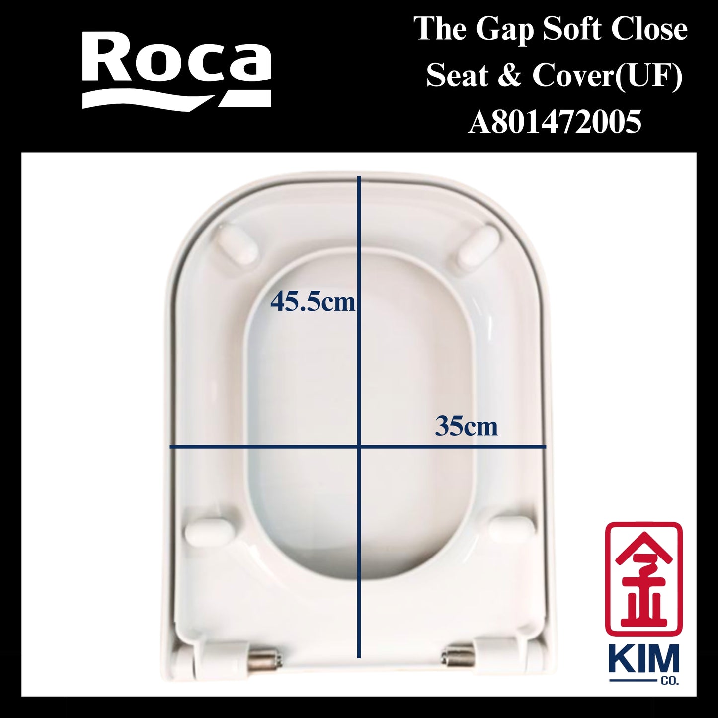 Roca The Gap Soft Close Seat & Cover (UF)(A801472005)