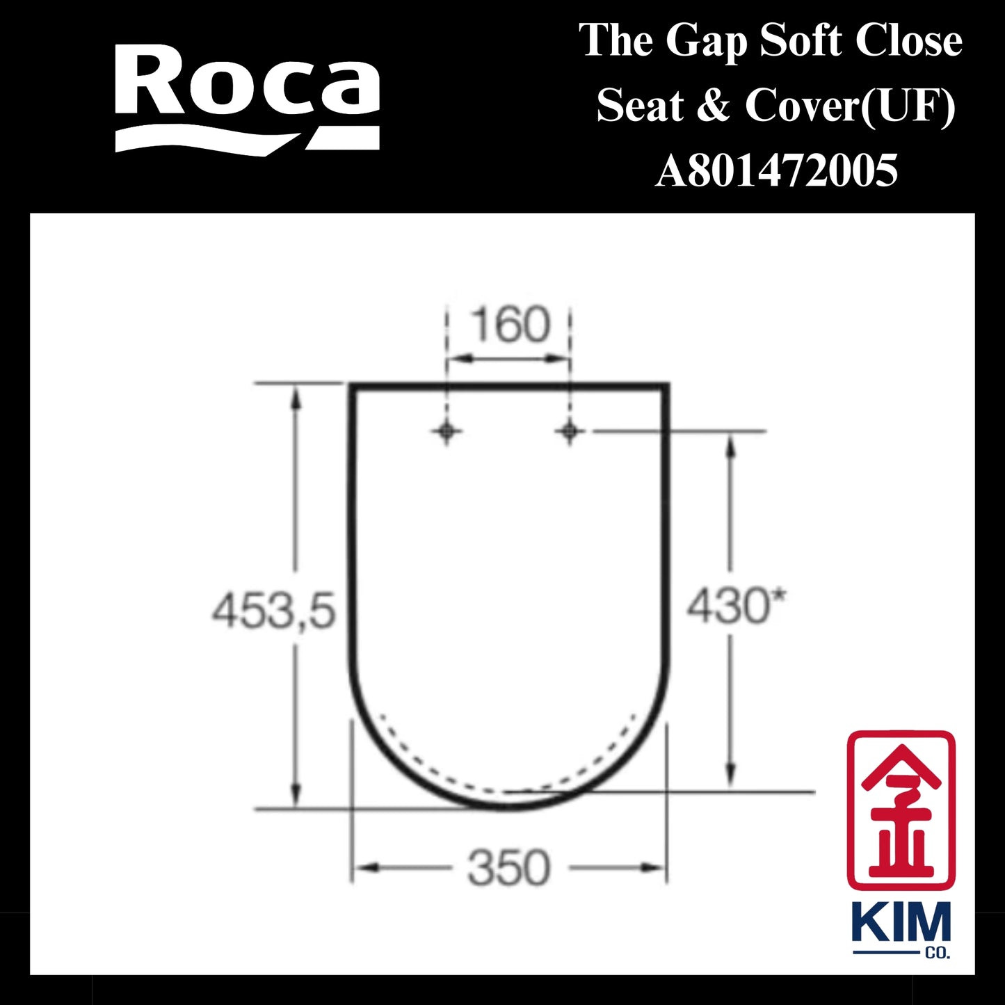 Roca The Gap Soft Close Seat & Cover (UF)(A801472005)