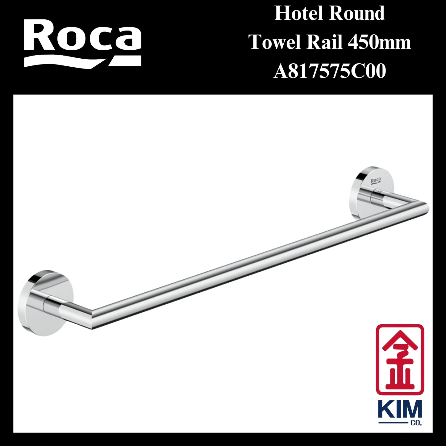 Roca Hotel Round Towel Rail (450mm) (A817575C00)