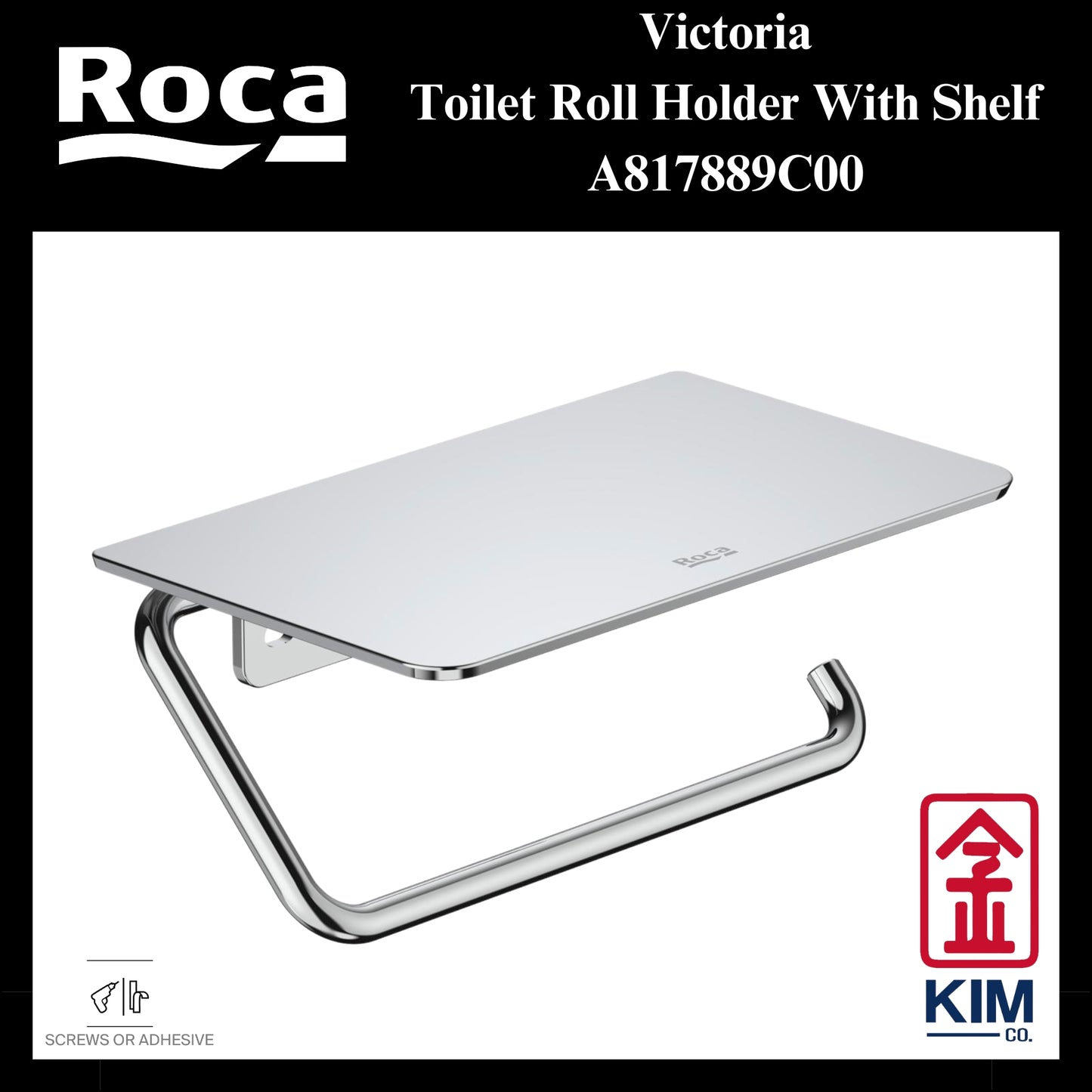 Roca Victoria Toilet Roll Holder With Shelf (A817889C00)