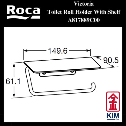 Roca Victoria Toilet Roll Holder With Shelf (A817889C00)