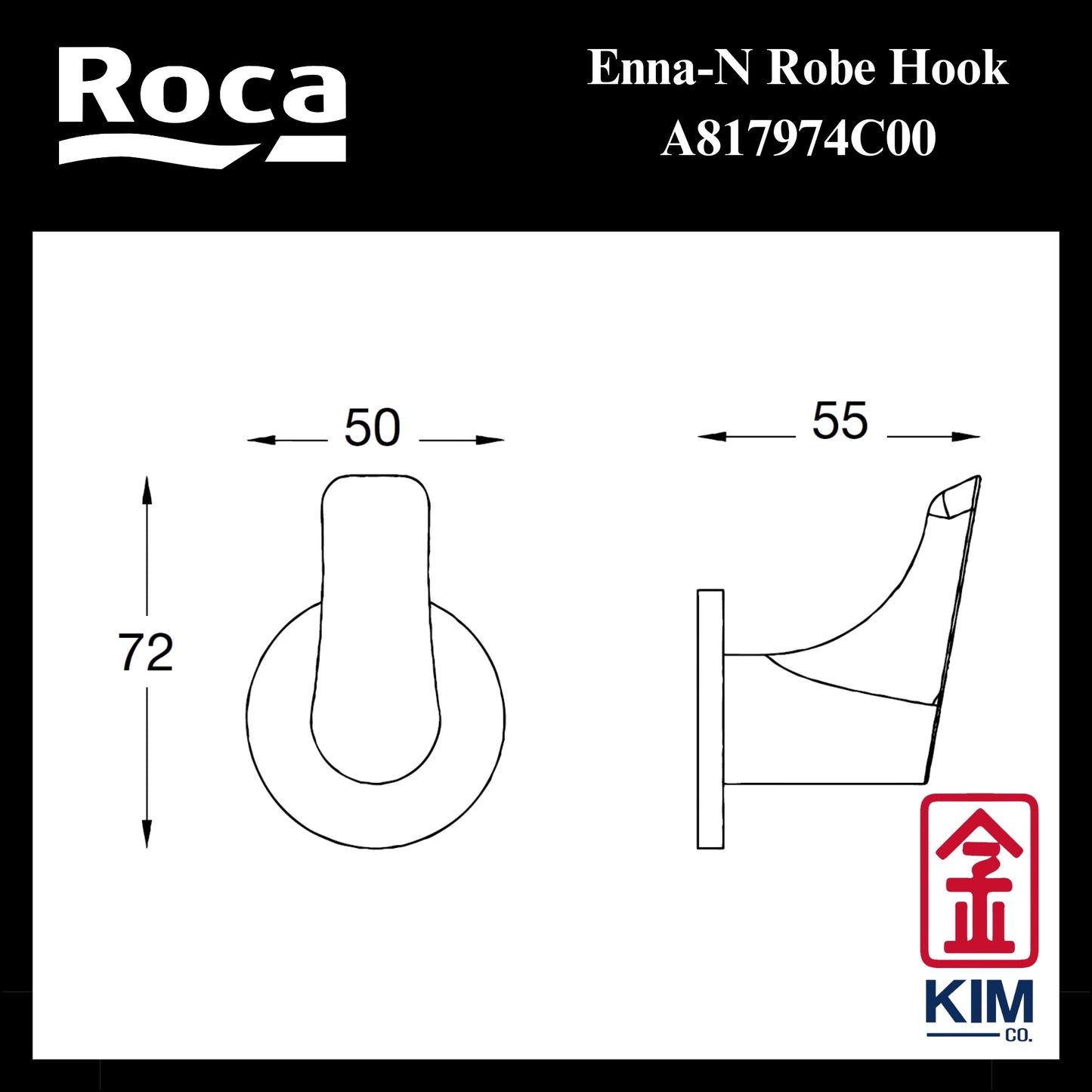 Roca Enna-N Robe Hook (A817974C00)