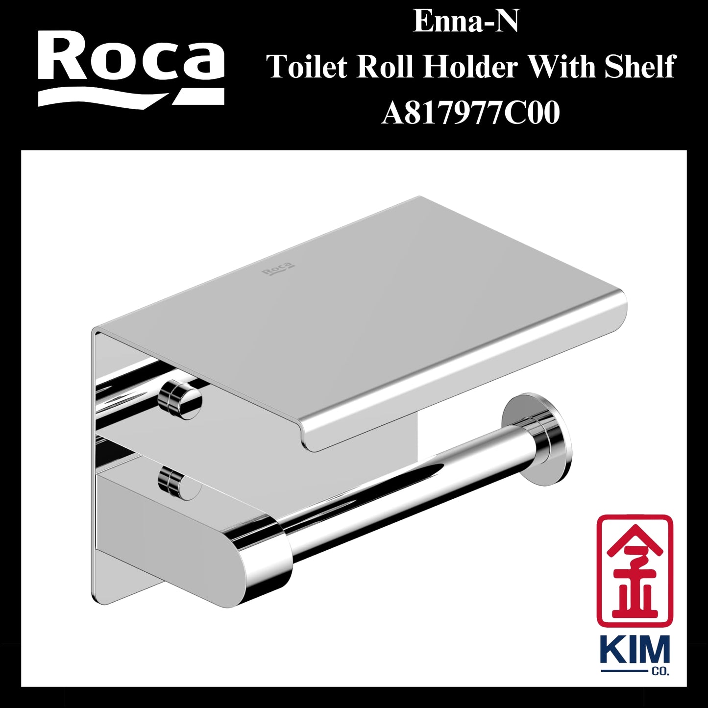 Roca Enna-N Toilet Roll Holder With Shelf (A817977C00)