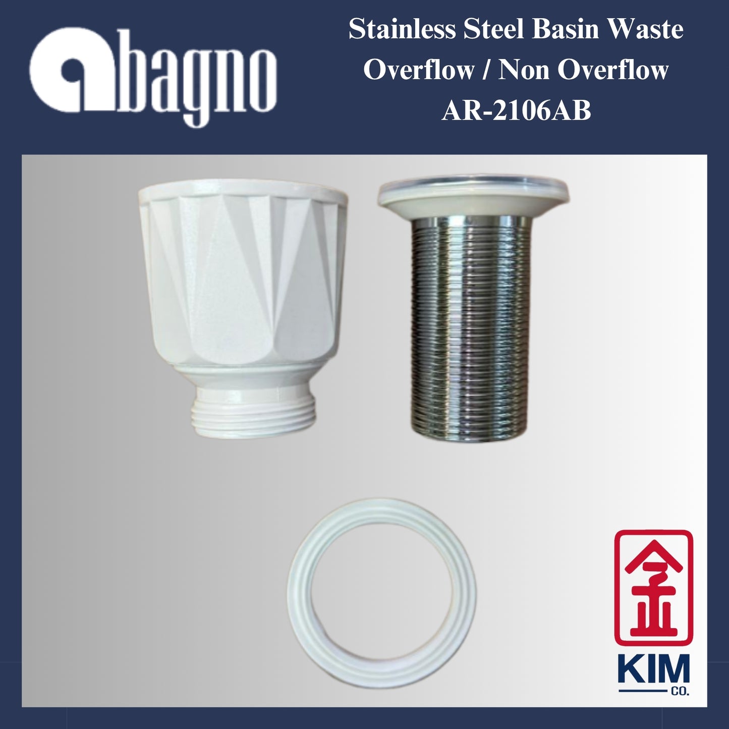 Abagno Stainless Steel Pop Up Waste With Overflow / Non Overflow (AR-2106AB)