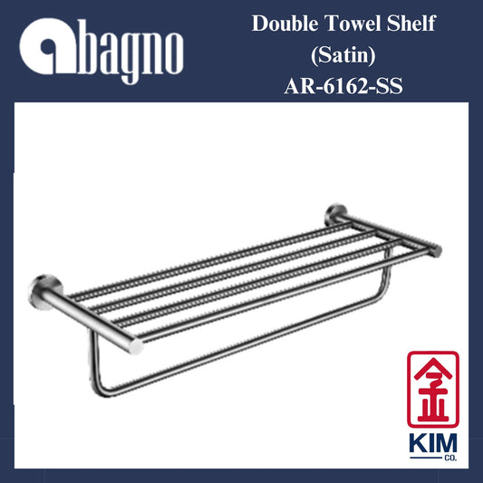 Abagno Stainless Steel 304 Double Towel Shelf (600mm) (AR-6162-SS)