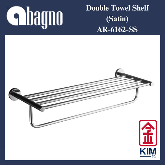Abagno Stainless Steel 304 Double Towel Shelf (600mm) (AR-6162-SS)