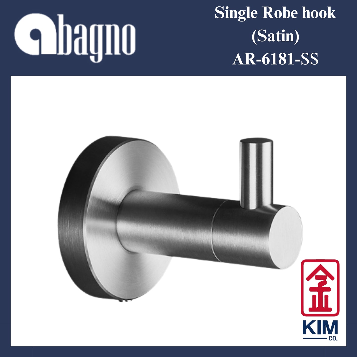 Abagno Stainless Steel 304 Robe Hook (AR-6181)
