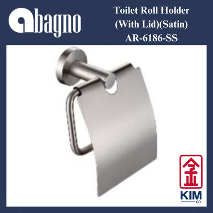 Abagno Stainless Steel 304 Toilet Roll Holder With Lid (AR-6186-SS)
