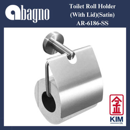Abagno Stainless Steel 304 Toilet Roll Holder With Lid (AR-6186-SS)