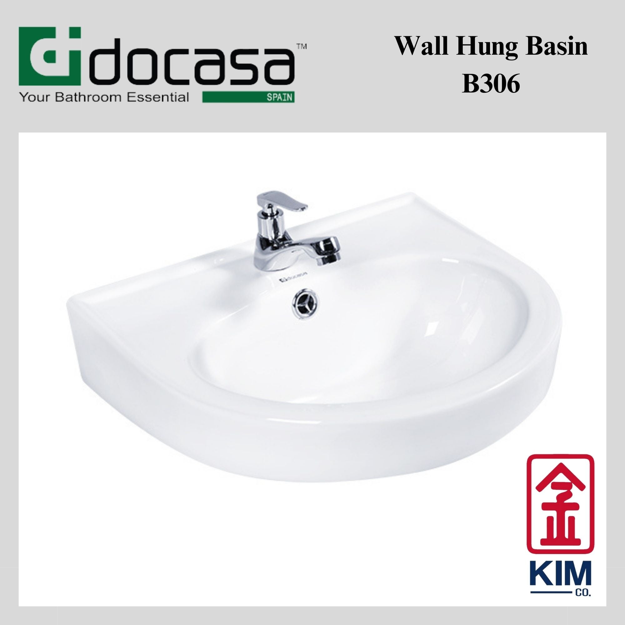 Docasa Wall Hung Basin (B306) – Kim Company Sdn Bhd