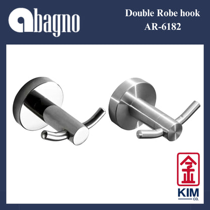 Abagno Stainless Steel 304 Double Robe Hook (AR-6182)