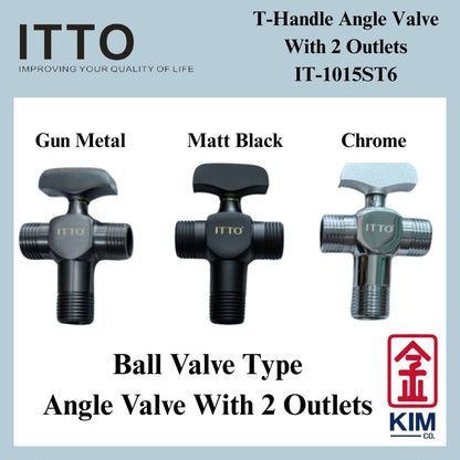 Itto Ball Valve Type Angle Valve With 2 Outlets (IT-1015ST6)