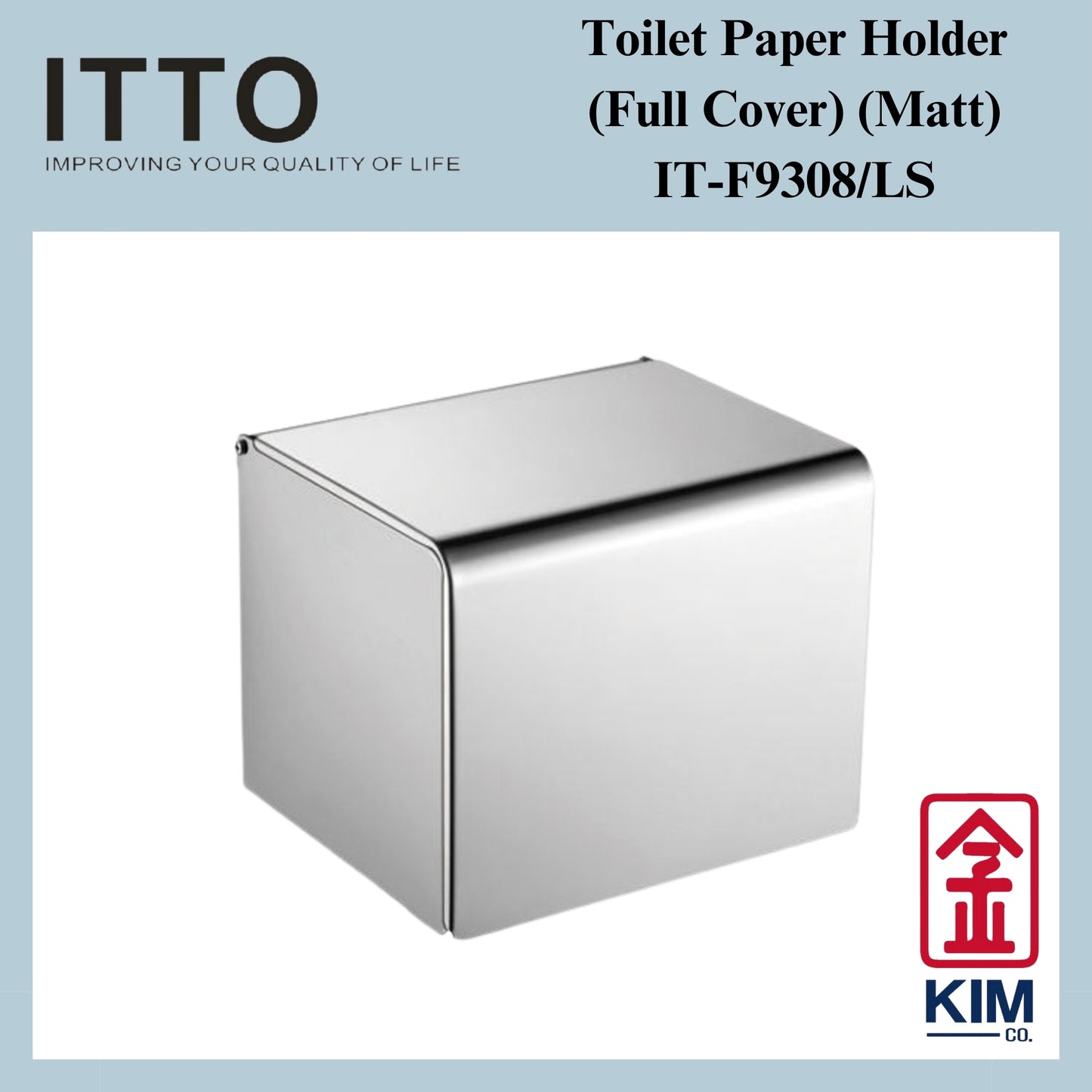 Itto Stainless Steel Toilet Roll Holder With Full Cover
