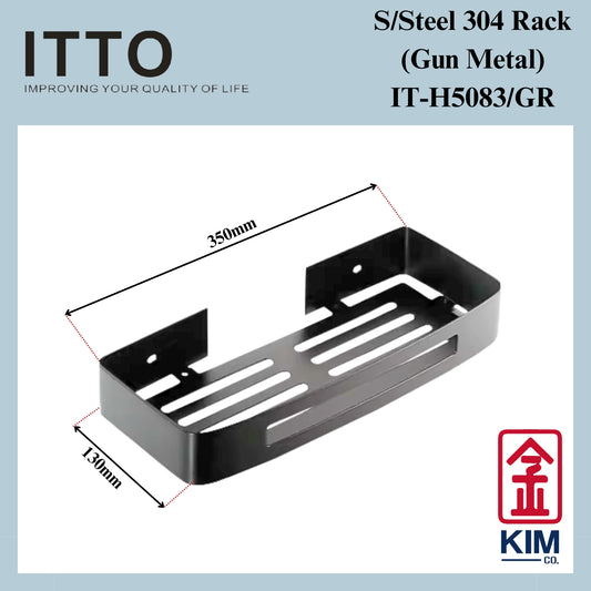 Itto Stainless Steel 304 Bathroom Rack 350mm (Gun Metal) (IT-H5083/GR)