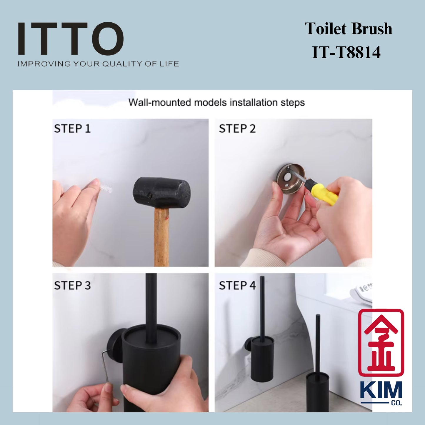 Itto Stainless Steel Toilet Brush (IT-T8814)