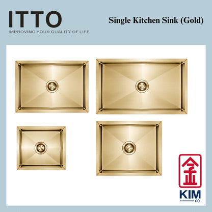 Itto Nano-Coated Single Bowl Kitchen Sink  (Gold)