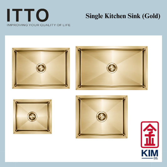 Itto Nano-Coated Single Bowl Kitchen Sink  (Gold)