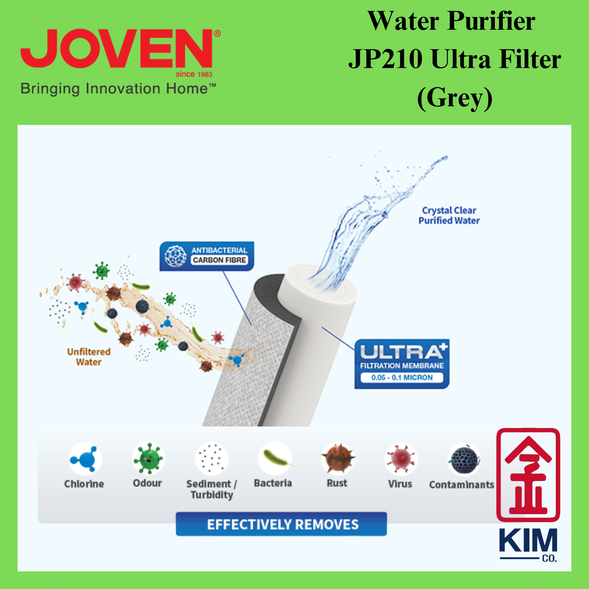 Joven JP210 Water Purifier Ultra Filter (Grey)