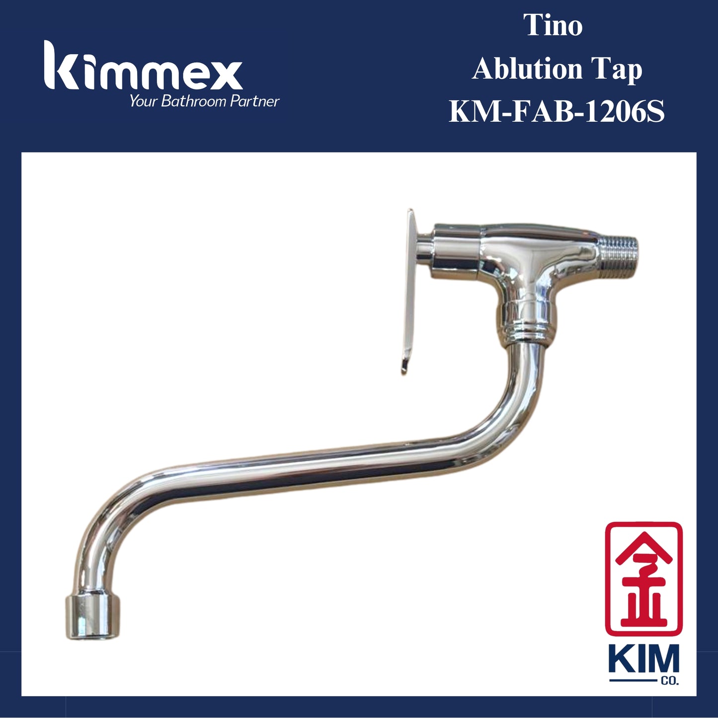 kimmex Tino Brass Chrome Ablution Tap (KM-FAB-1206S)