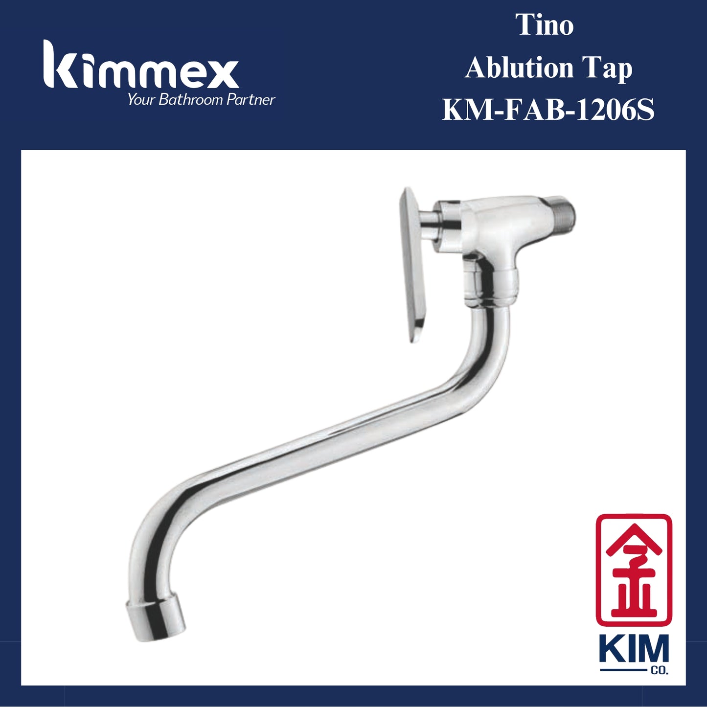 kimmex Tino Brass Chrome Ablution Tap (KM-FAB-1206S)
