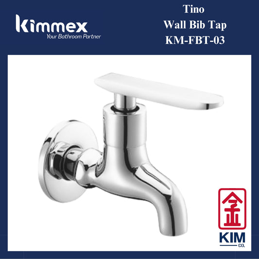 kimmex Tino Brass Chrome Wall Bib Tap (KM-FBT-03)