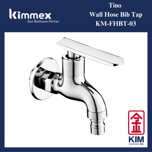 kimmex Tino Brass Chrome Wall Hose Bib Tap (KM-FHBT-03)
