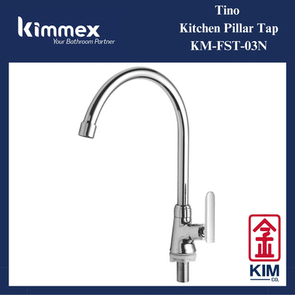 kimmex Tino Brass Chrome Deck Mounted Kitchen Sink Tap (KM-FST-03N)