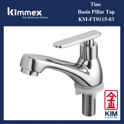 kimmex Tino Brass Chrome Basin Pillar Tap (KM-FT0115-03)