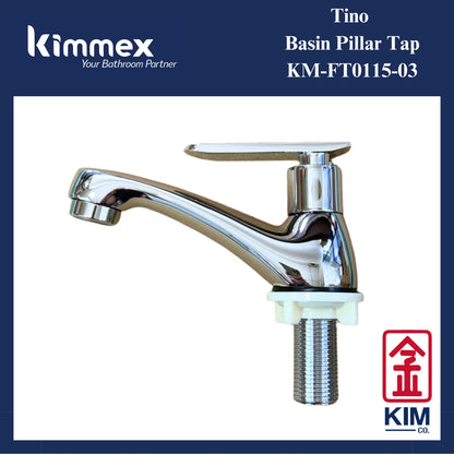 kimmex Tino Brass Chrome Basin Pillar Tap (KM-FT0115-03)