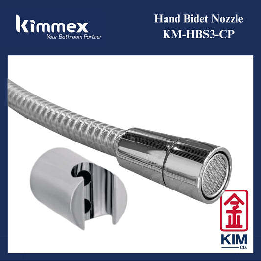kimmex Hand Bidet Nozzle Cw 1.2m Bidet Hose (KM-HBS3-CP)