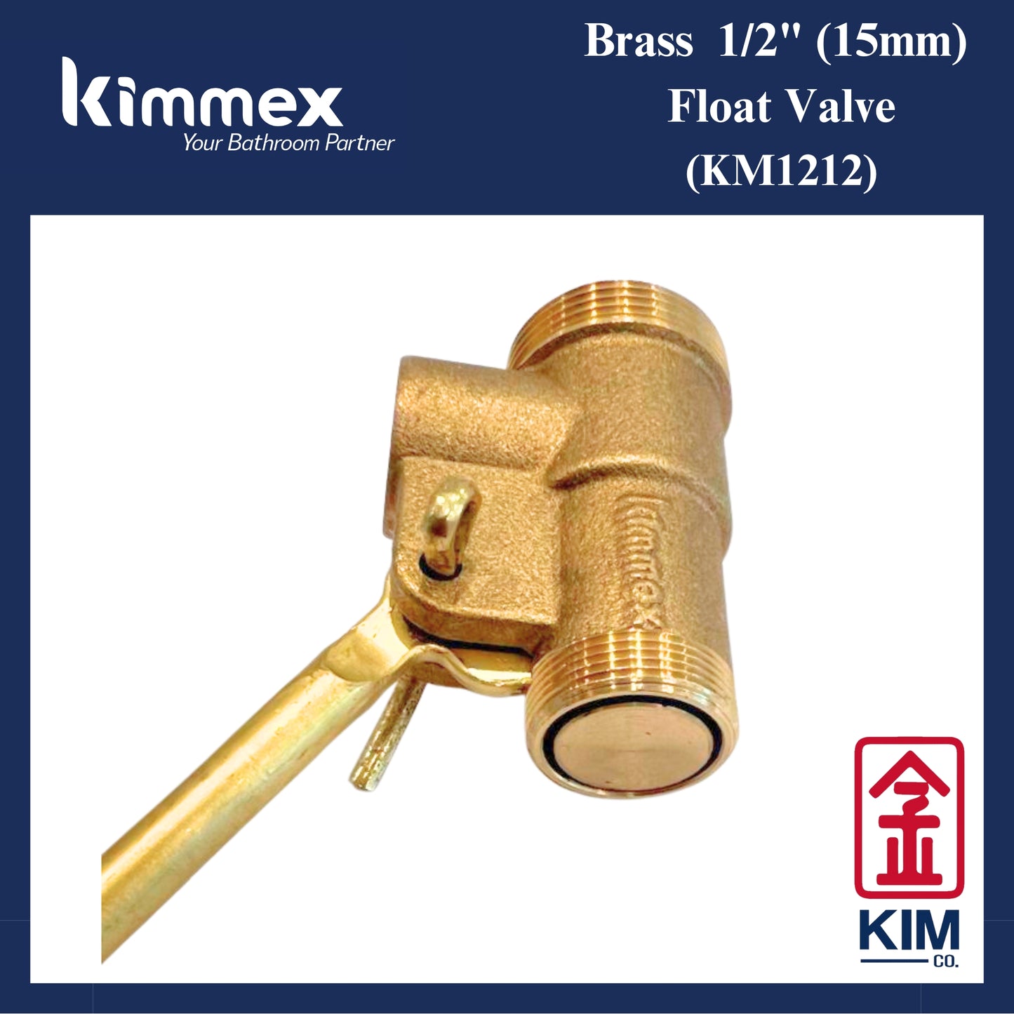 kimmex 1/2" (15mm) Brass Float Valve (KM1212)