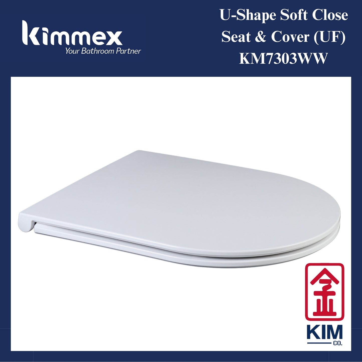 kimmex U-Shape Soft Close Seat & Cover (Slim) (UF) (KM7303WW)