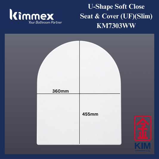 kimmex U-Shape Soft Close Seat & Cover (Slim) (UF) (KM7303WW)