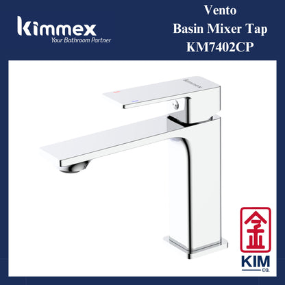 kimmex Vento Basin Mixer Without Pop Up Waste (KM7402CP)