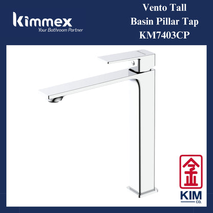 kimmex Vento Tall Basin Pillar Tap (KM7403CP)