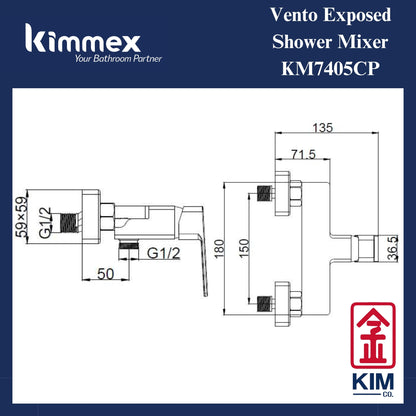 🔥𝐘𝐄𝐀𝐑 𝐄𝐍𝐃 𝐒𝐀𝐋𝐄𝐒🔥- kimmex Vento Exposed Shower & Hand Shower Set