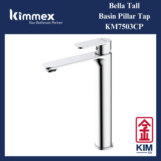 kimmex Bella Tall Basin Pillar Tap (KM7503CP)