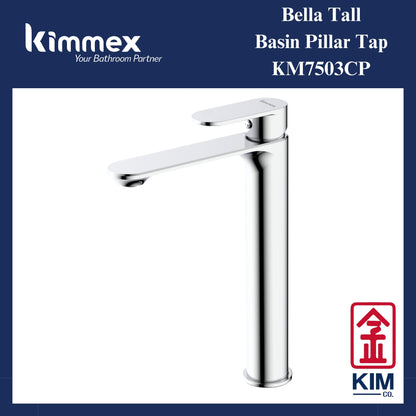kimmex Bella Tall Basin Pillar Tap (KM74503CP)