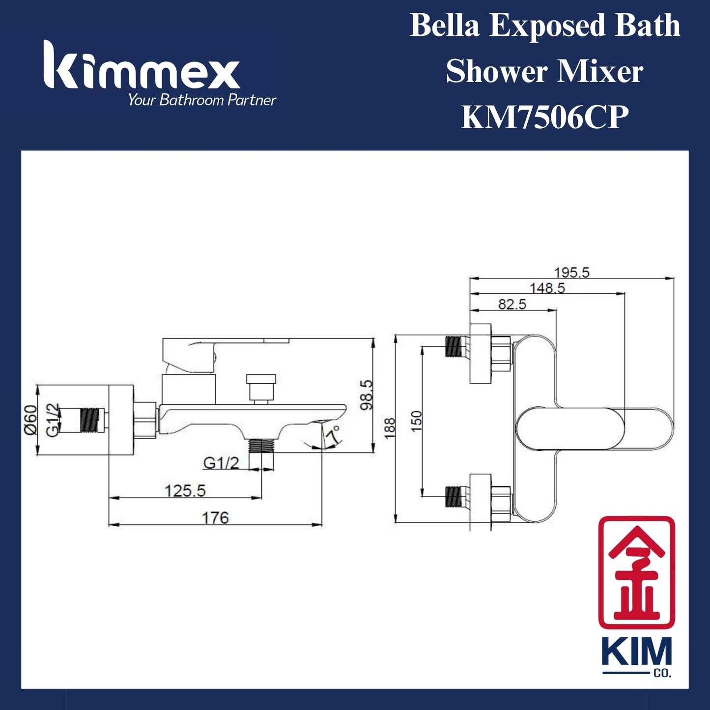 🔥𝐘𝐄𝐀𝐑 𝐄𝐍𝐃 𝐒𝐀𝐋𝐄𝐒🔥- kimmex Bella Exposed Bath Shower & Hand Shower Set