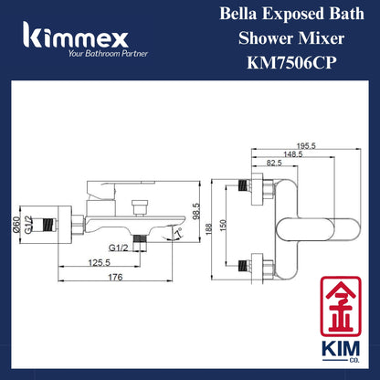 🔥𝐘𝐄𝐀𝐑 𝐄𝐍𝐃 𝐒𝐀𝐋𝐄𝐒🔥- kimmex Bella Exposed Bath Shower & Hand Shower Set