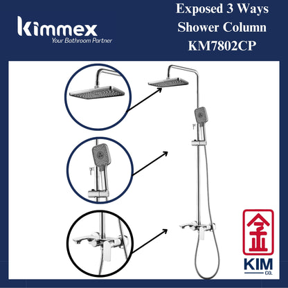 kimmex 3 Ways Shower Column Set (KM7802CP)