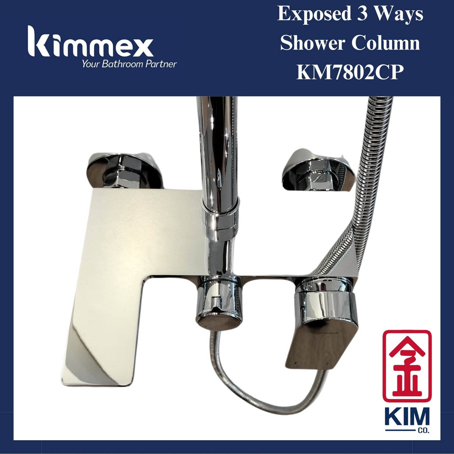 kimmex 3 Ways Shower Column Set (KM7802CP)