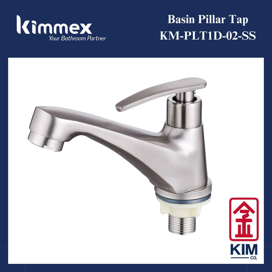 kimmex Basin Pillar Tap (KM-PLT1D-02-SS)